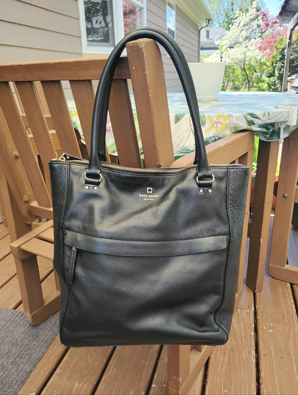 kate spade Shelby Grant park Black Leather Shoulder Bag